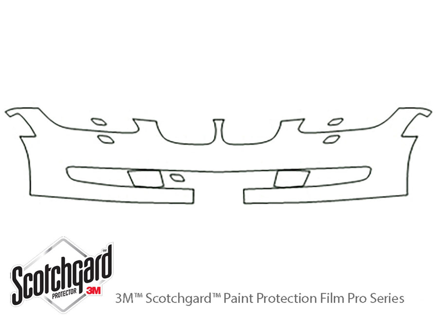 3-series 3M Clear Bra Bumper Precut PPF Diagram
