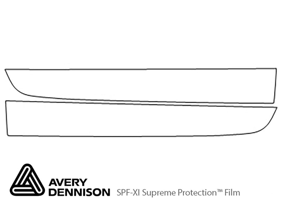 3-series Avery Dennison Clear Bra Door Cup Precut PPF Diagram