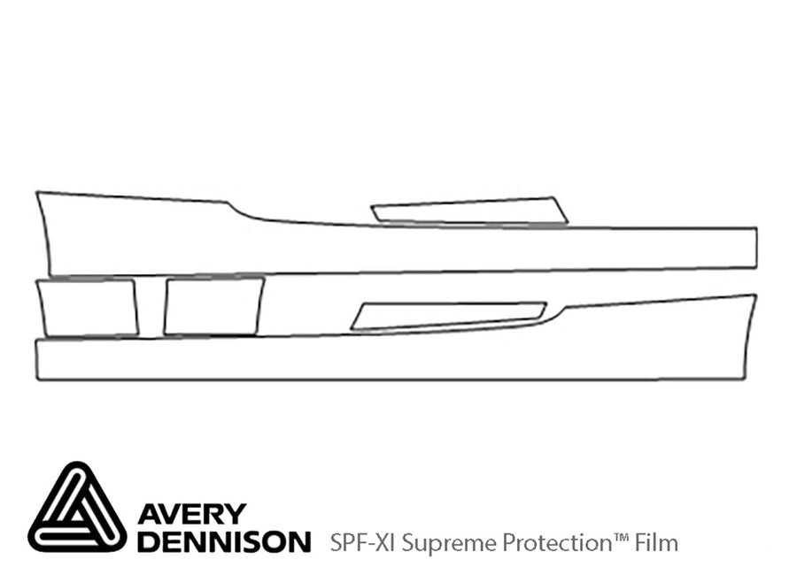 3-series Avery Dennison Clear Bra Door Cup Precut PPF Diagram