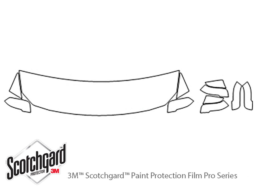 3-series 3M Clear Bra Hood Precut PPF Diagram