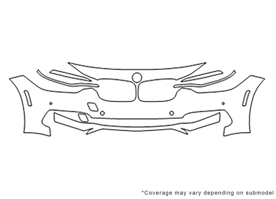 3-series Avery Dennison Clear Bra Bumper Precut PPF Diagram