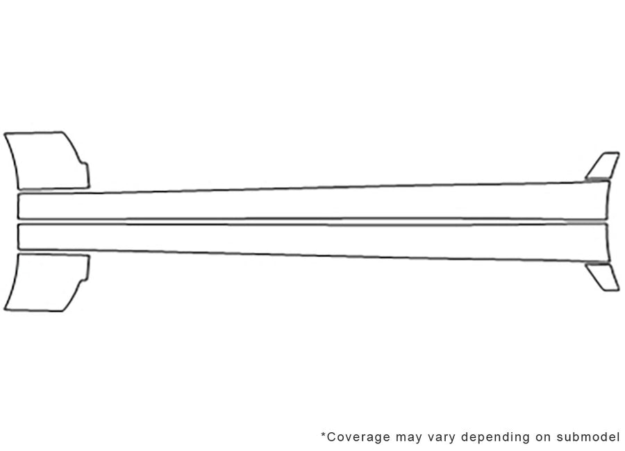 3-series 3M Clear Bra Door Cup Precut PPF Diagram