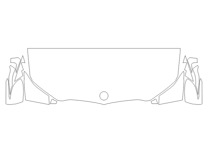 3-series 3M Clear Bra Hood Precut PPF Diagram