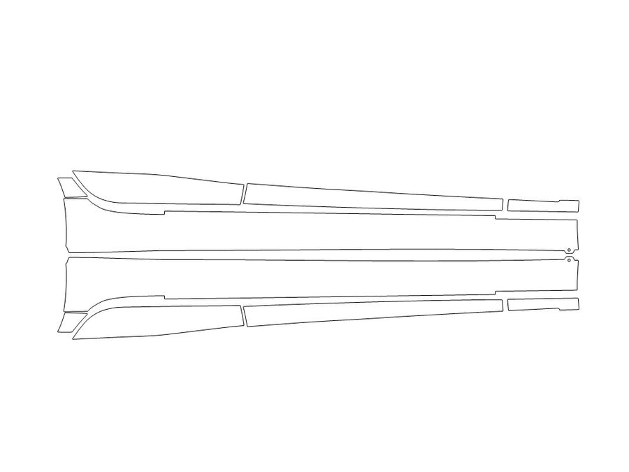 3-series 3M Clear Bra Door Cup Precut PPF Diagram