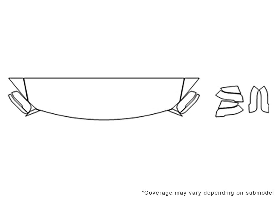 4-series 3M Clear Bra Hood Precut PPF Diagram
