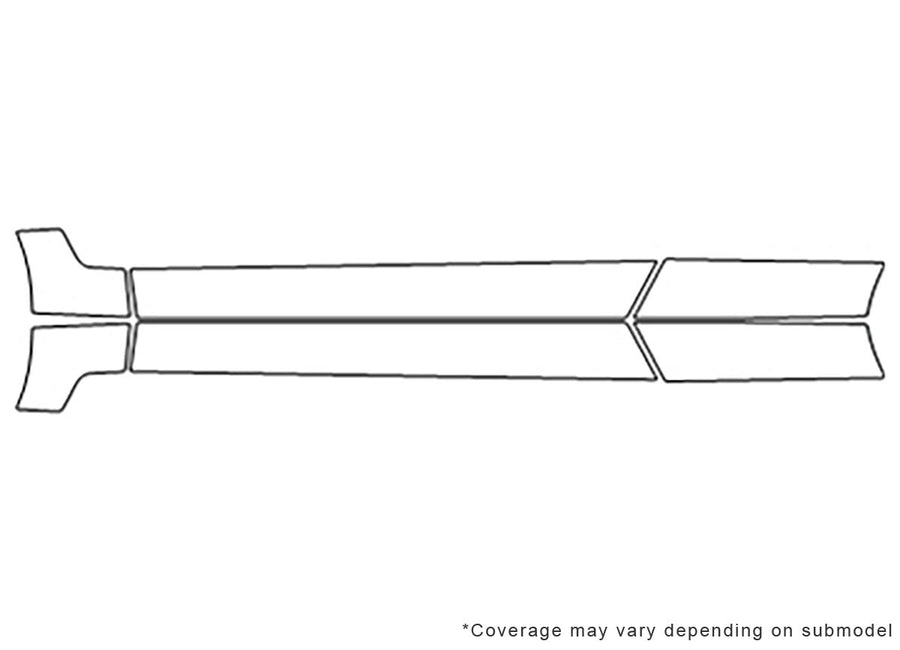 4-series 3M Clear Bra Door Cup Precut PPF Diagram