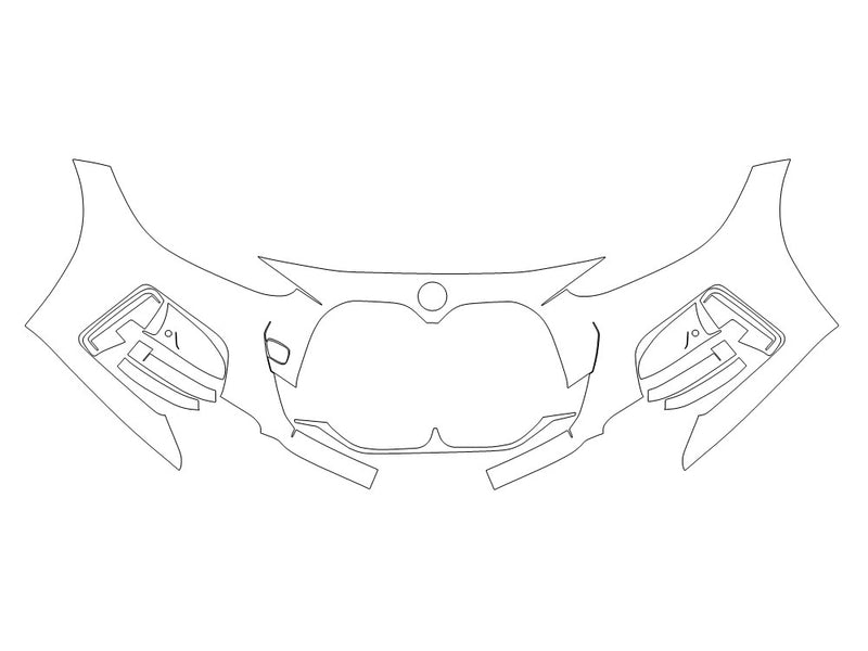 4-series 3M Clear Bra Bumper Precut PPF Diagram