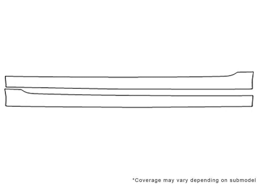 5-series 3M Clear Bra Door Cup Precut PPF Diagram
