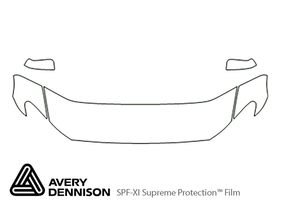 5-series Avery Dennison Clear Bra Hood Precut PPF Diagram