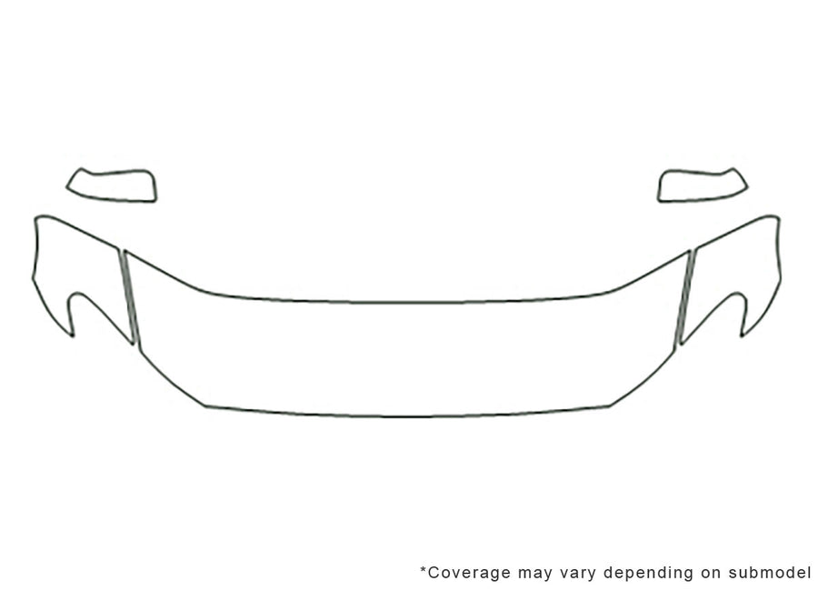 5-series Avery Dennison Clear Bra Hood Precut PPF Diagram