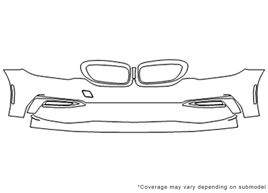 5-series 3M Clear Bra Bumper Precut PPF Diagram