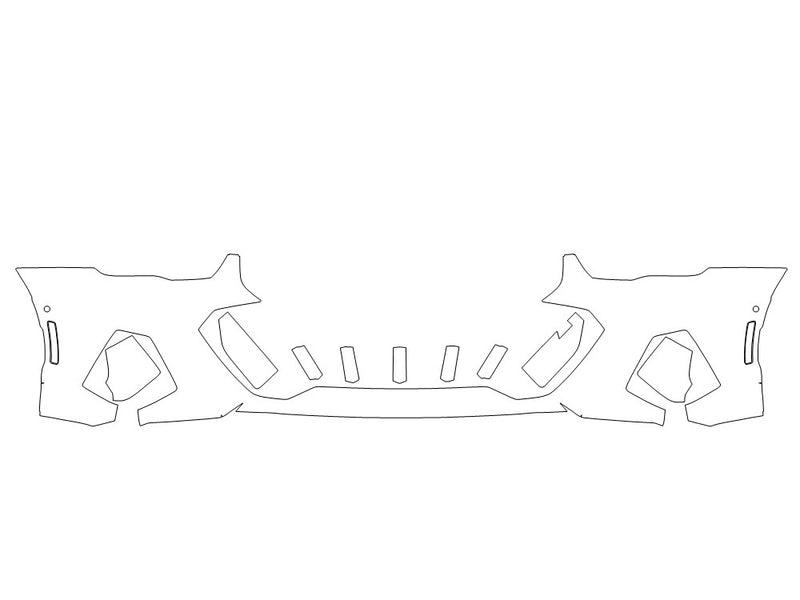 5-series 3M Clear Bra Bumper Precut PPF Diagram