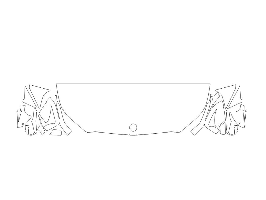 5-series Avery Dennison Clear Bra Hood Precut PPF Diagram