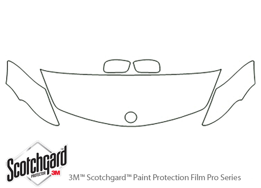 6-series 3M Clear Bra Hood Precut PPF Diagram