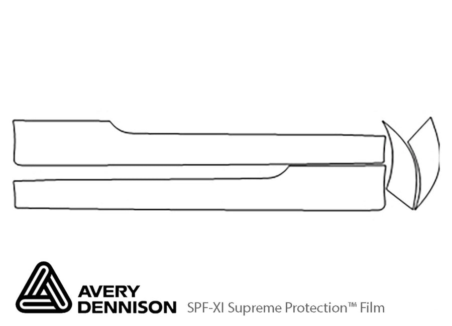 6-series Avery Dennison Clear Bra Door Cup Precut PPF Diagram