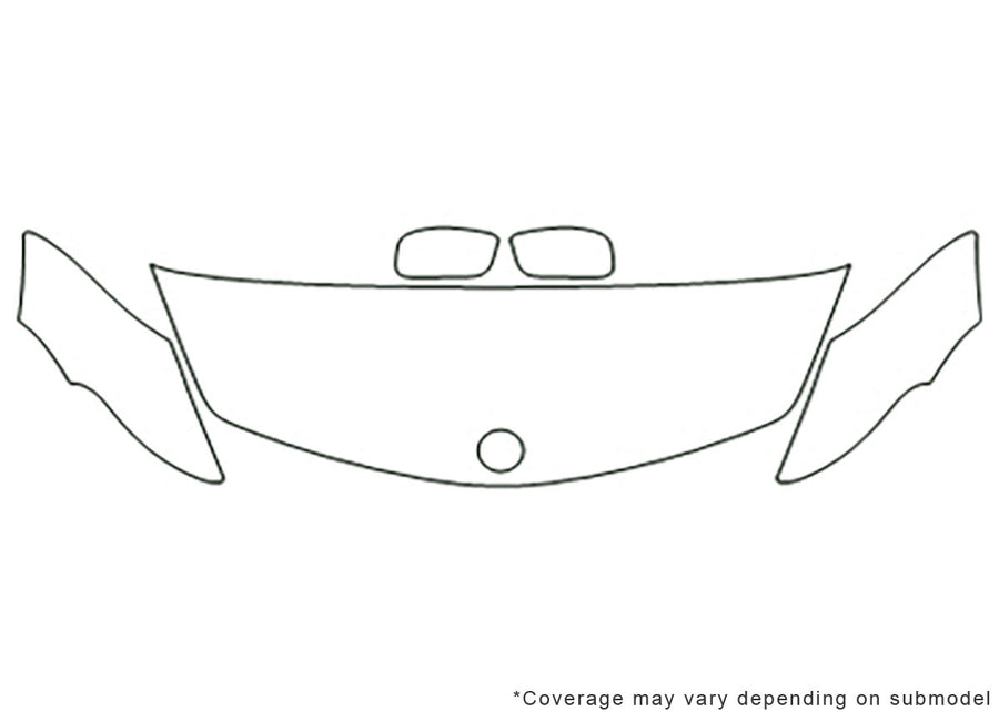 6-series 3M Clear Bra Hood Precut PPF Diagram