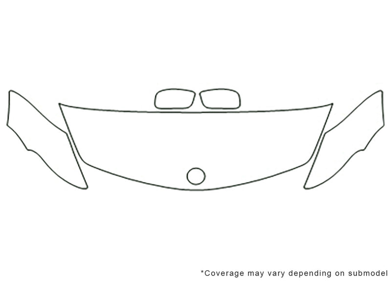 6-series Avery Dennison Clear Bra Hood Precut PPF Diagram