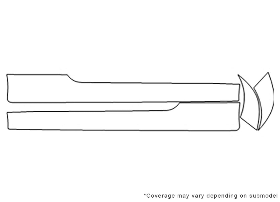 6-series Avery Dennison Clear Bra Door Cup Precut PPF Diagram