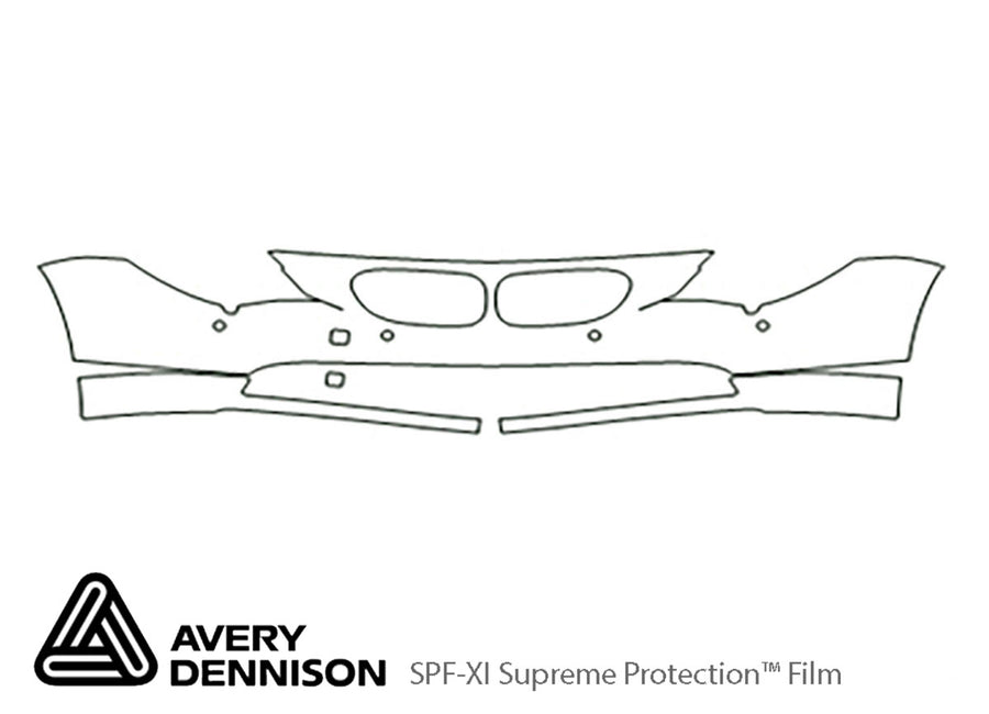 6-series Avery Dennison Clear Bra Bumper Precut PPF Diagram