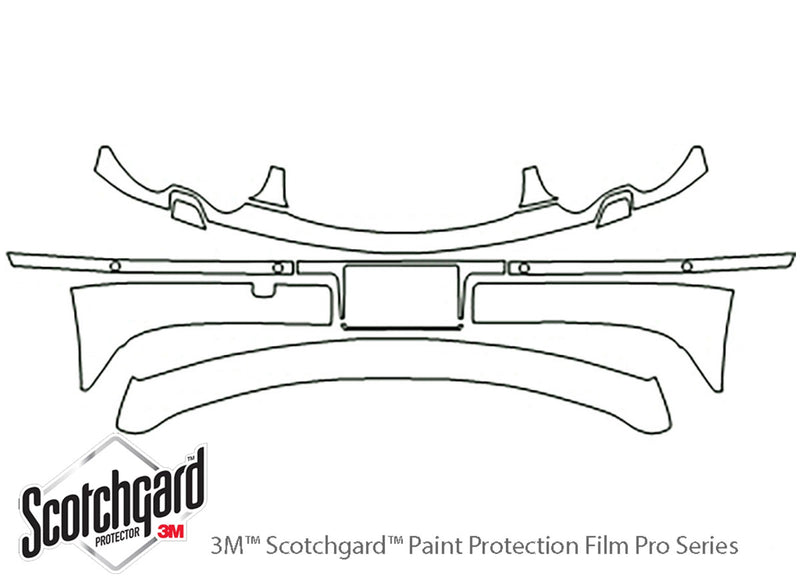 7-series 3M Clear Bra Bumper Precut PPF Diagram