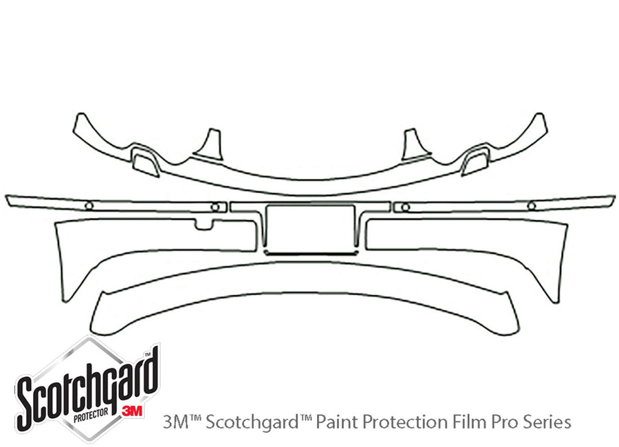 7-series 3M Clear Bra Bumper Precut PPF Diagram