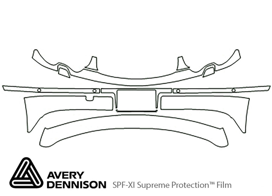 7-series Avery Dennison Clear Bra Bumper Precut PPF Diagram