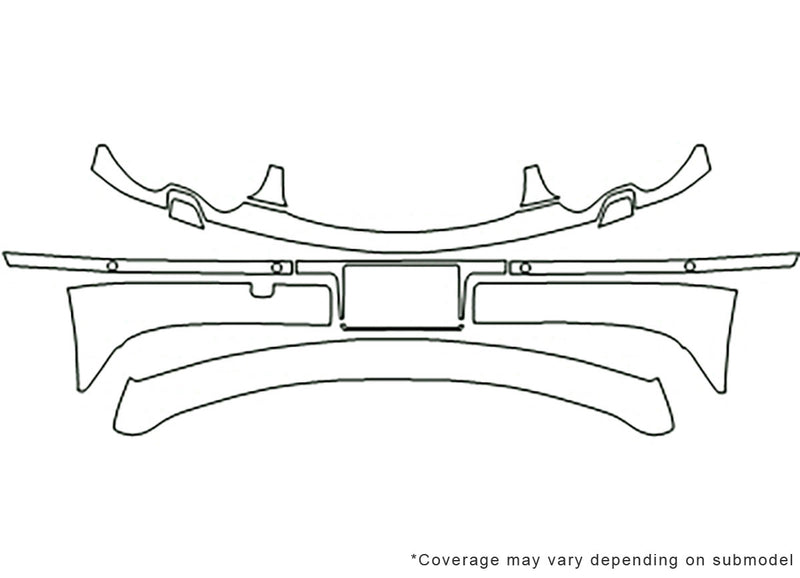 7-series 3M Clear Bra Bumper Precut PPF Diagram