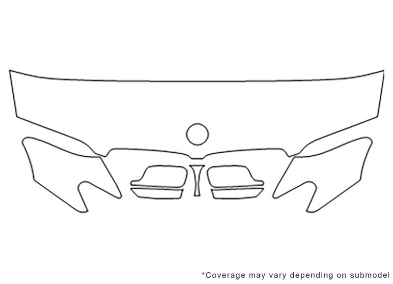 7-series Avery Dennison Clear Bra Hood Precut PPF Diagram