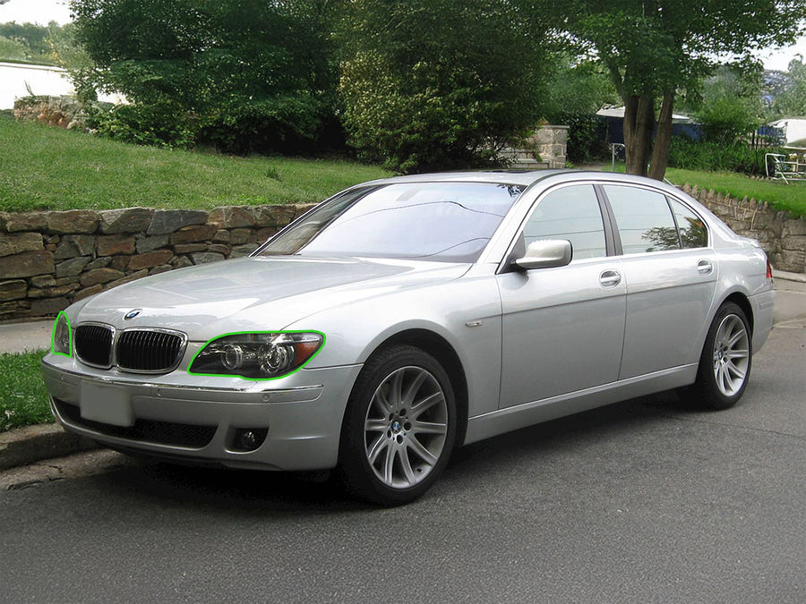bmw 7-series 2002-2005 Headlight Protection Installation Location