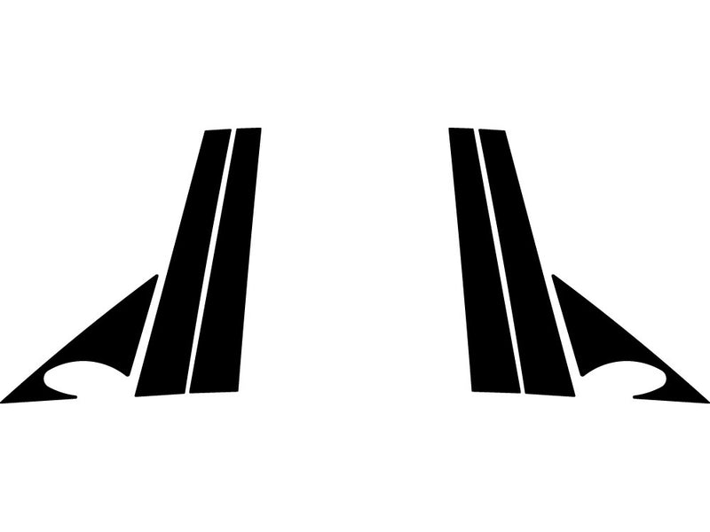 bmw 7-series 2002-2008 Brushed Aluminum Black Pillar Trim Diagram