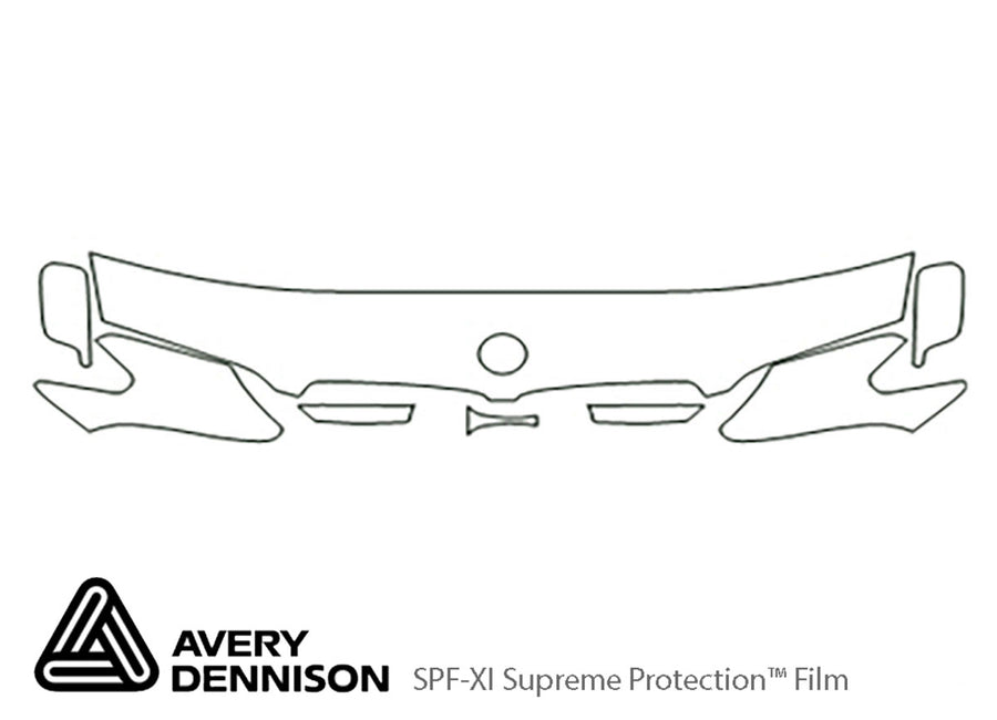 7-series Avery Dennison Clear Bra Hood Precut PPF Diagram