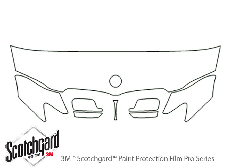 7-series 3M Clear Bra Hood Precut PPF Diagram