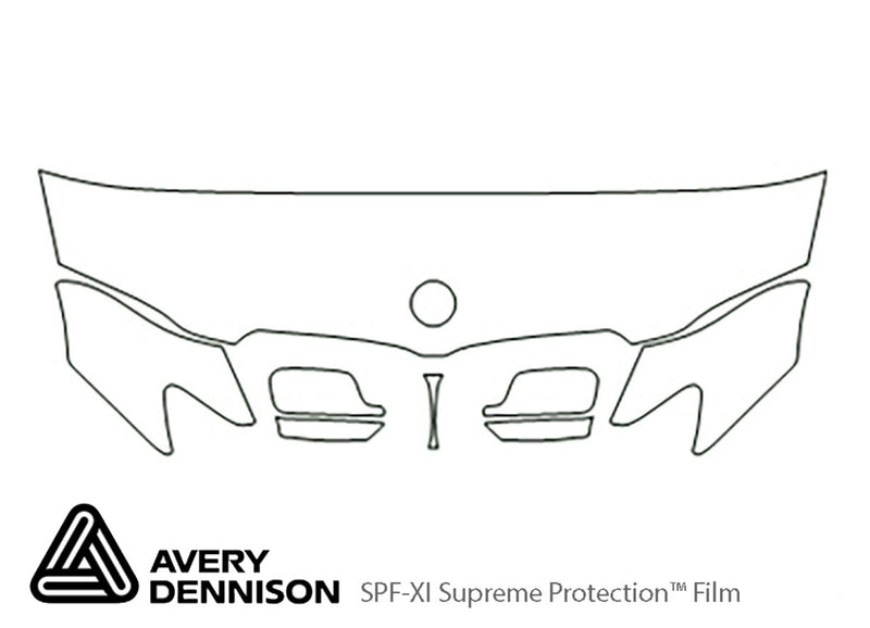 7-series Avery Dennison Clear Bra Hood Precut PPF Diagram