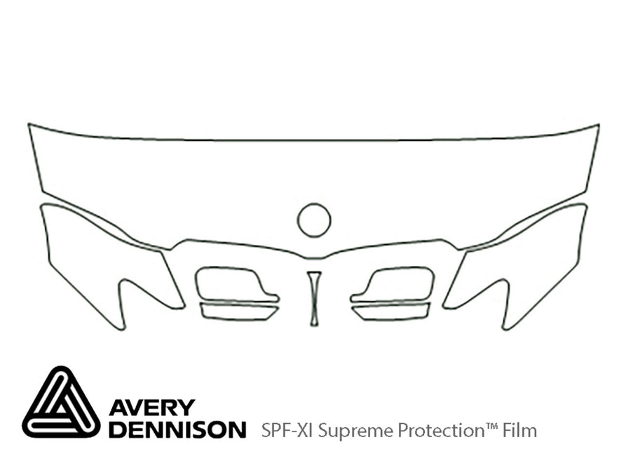 7-series Avery Dennison Clear Bra Hood Precut PPF Diagram