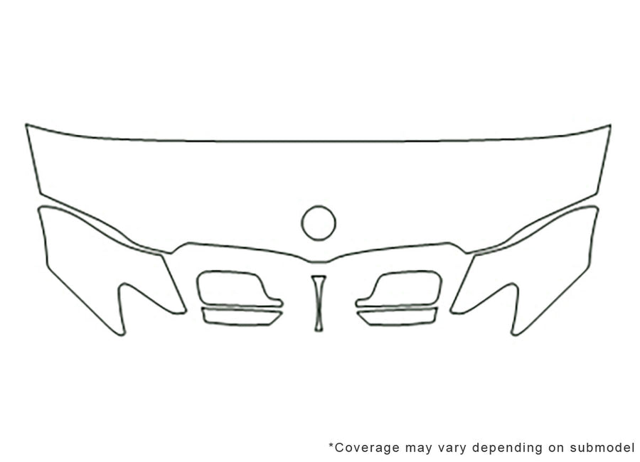 7-series 3M Clear Bra Hood Precut PPF Diagram
