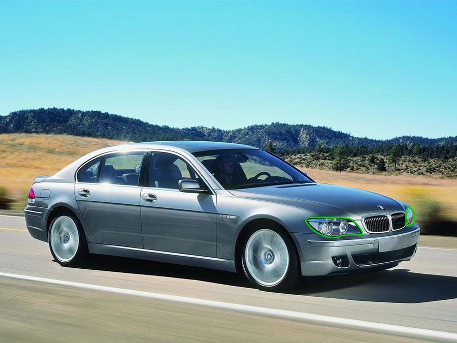 bmw 7-series 2006-2008 Headlight Protection Installation Location