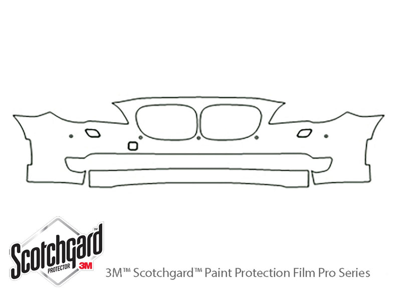 7-series 3M Clear Bra Bumper Precut PPF Diagram