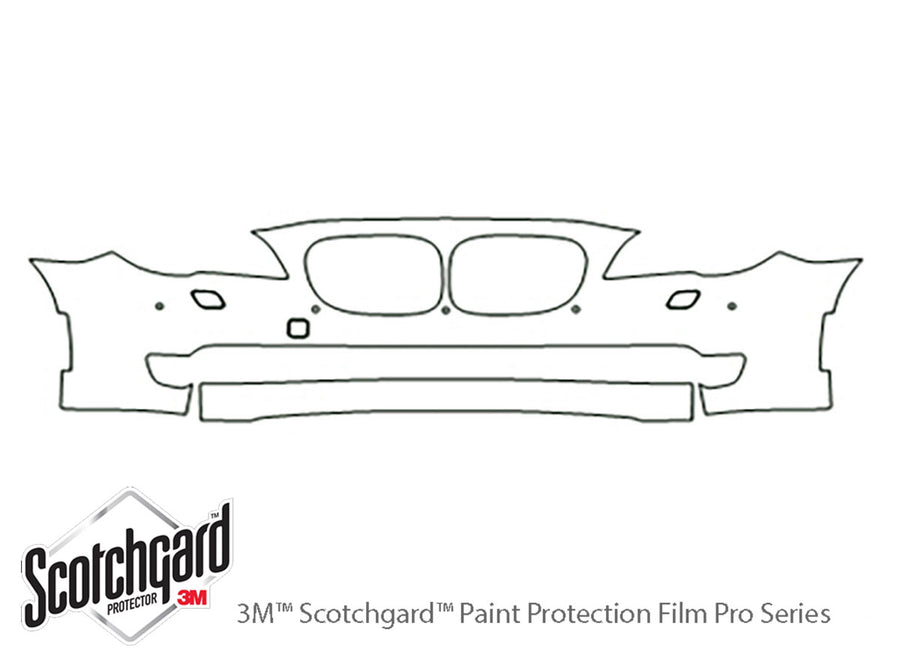 7-series 3M Clear Bra Bumper Precut PPF Diagram