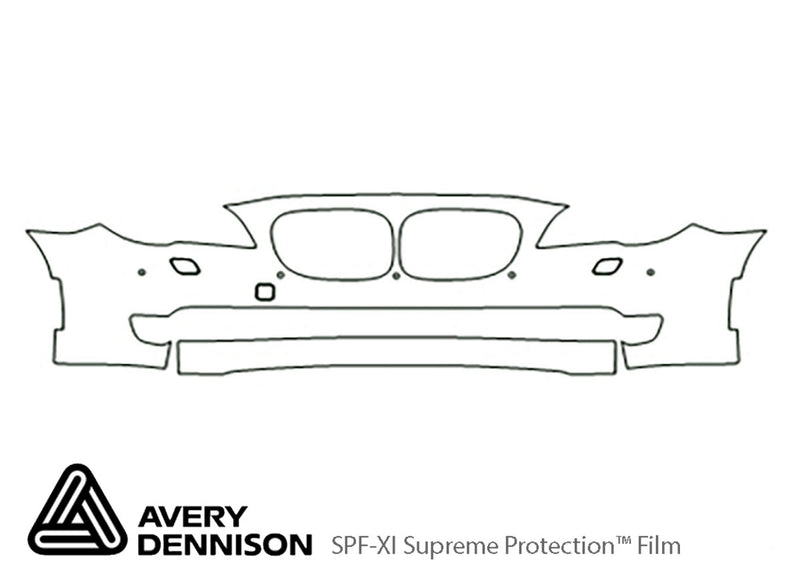 7-series Avery Dennison Clear Bra Bumper Precut PPF Diagram