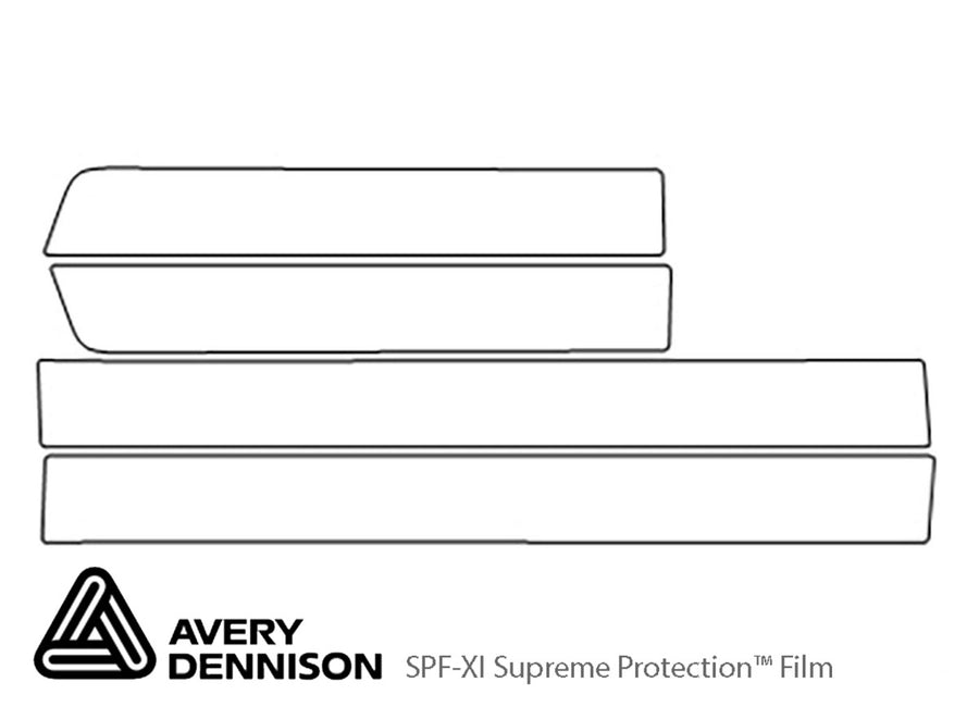 7-series Avery Dennison Clear Bra Door Cup Precut PPF Diagram