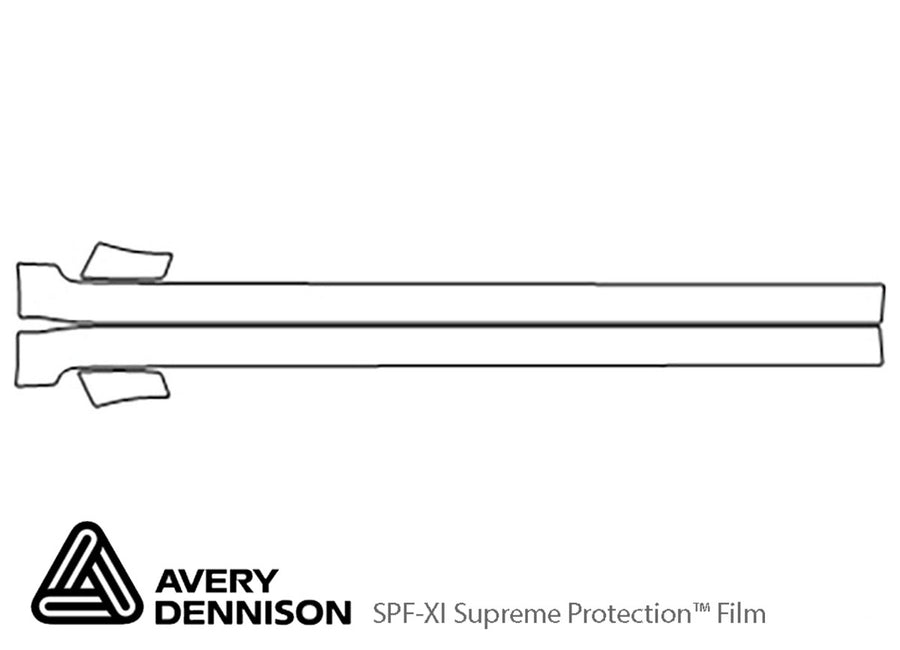 7-series Avery Dennison Clear Bra Door Cup Precut PPF Diagram