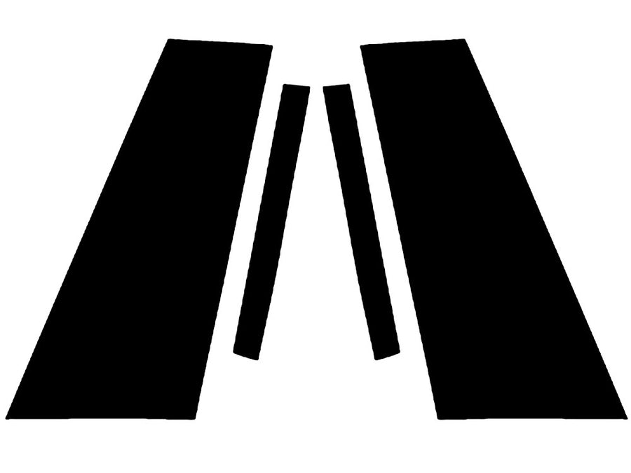 bmw 8-series 2018-2023 (coupe / convertible / gran coupe) Matte Black Pillar Trim Diagram