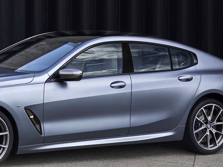bmw 8-series 2018-2023 (coupe / convertible / gran coupe) Brushed Aluminum Black Pillar Cover Diagram