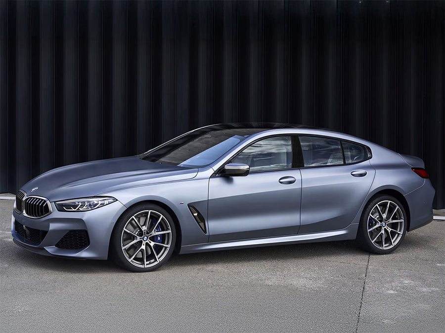 bmw 8-series 2018-2023 (coupe / convertible / gran coupe) Brushed Aluminum Black Pillar Trim