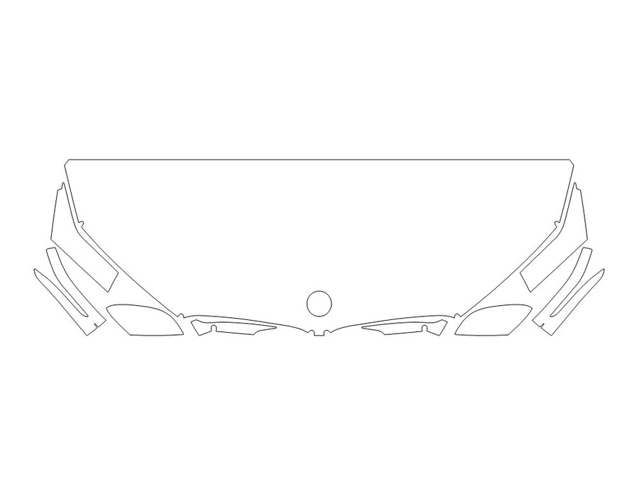 8-series Avery Dennison Clear Bra Hood Precut PPF Diagram