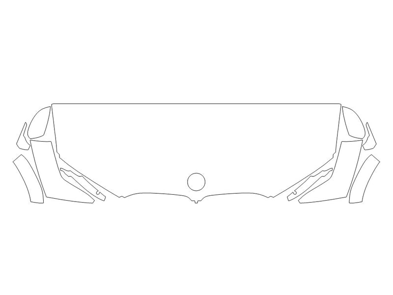 alpina xb7 3M Clear Bra Hood Precut PPF Diagram