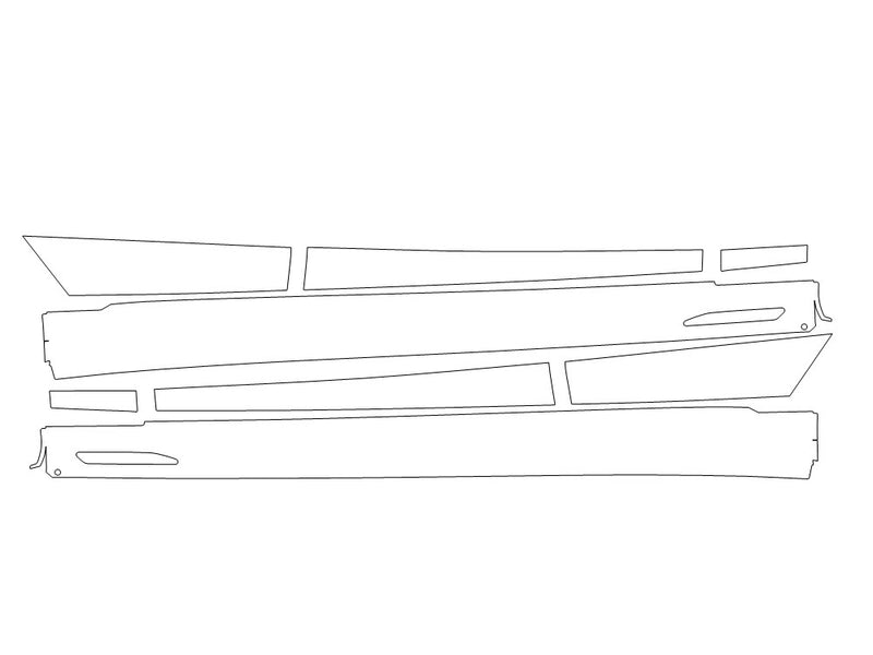 i5 3M Clear Bra Door Cup Precut PPF Diagram