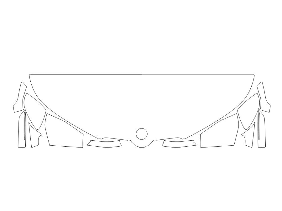ix 3M Clear Bra Hood Precut PPF Diagram