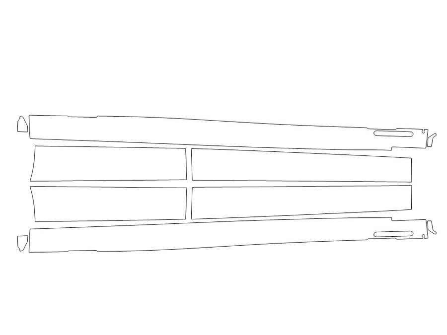 ix 3M Clear Bra Door Cup Precut PPF Diagram