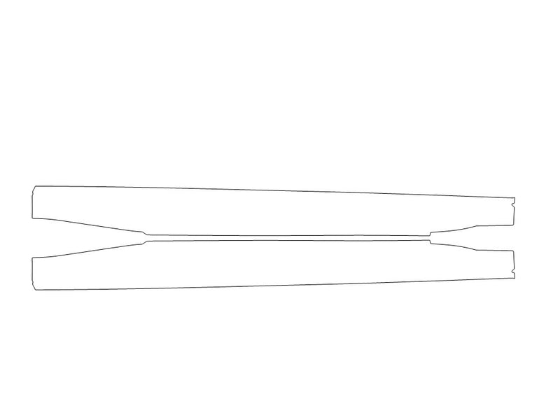m2 3M Clear Bra Door Cup Precut PPF Diagram